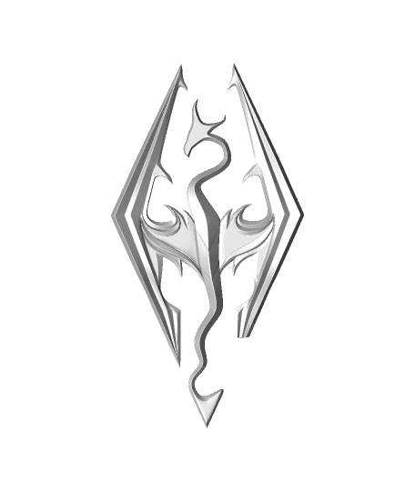 Skyrim logo necklace by Emma_Frch full viewable 3d model