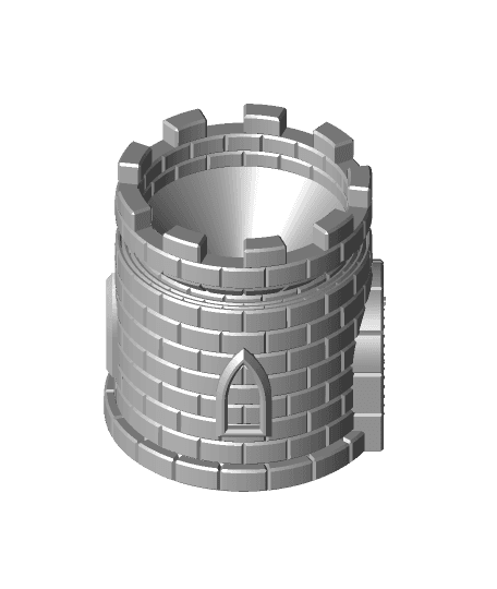Collapsing Dice Tower by 3dprintingworld full viewable 3d model