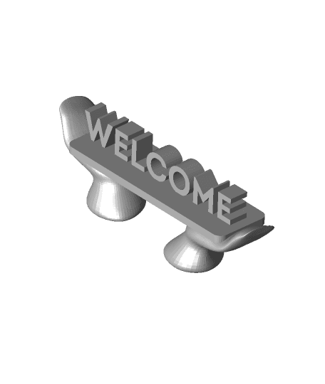 Welcome from hands 3d model