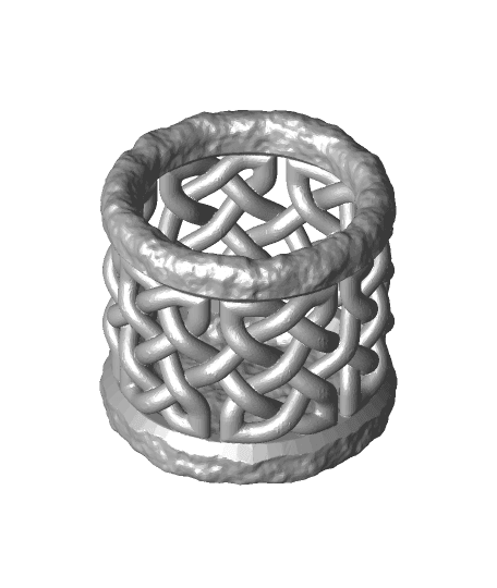 Cylindrical Celtic Knot Vase (Single Panel) 3d model