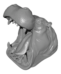Hippo Head Controller Stand | Universal Gaming Remote Holder | Desk Organizer 3d model
