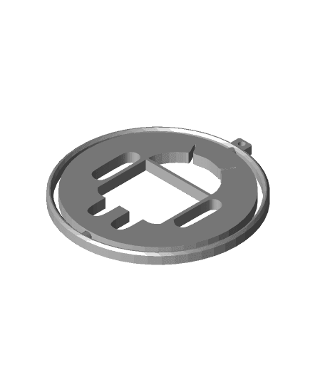 Android spinny key ring (print in place) 3d model