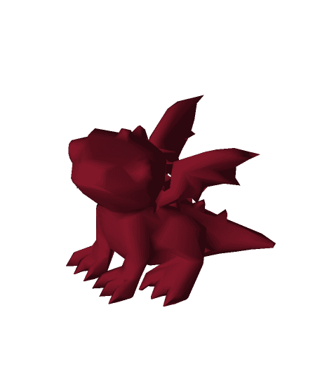Low Poly Cute Dragon 3d model