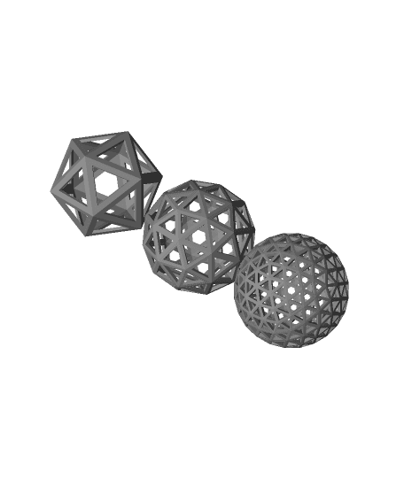 Geodesic spheres by henryseg full viewable 3d model