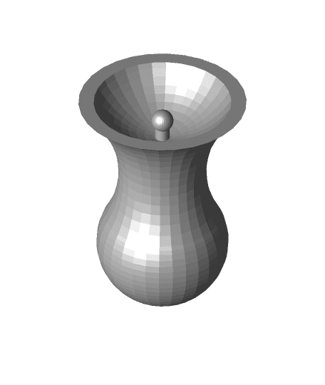 Solid bottom and stem for Flower by Markab 3d model