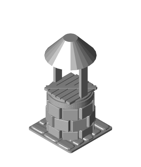 FHW: Wishing well with lid. 3d model