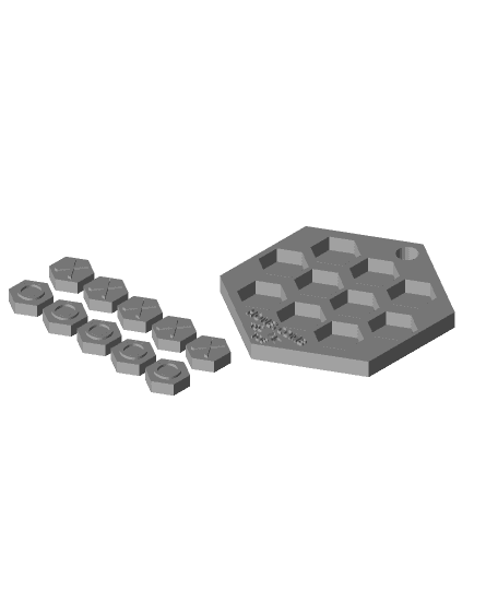 3D Design Honeycomb Tic Tac Toe . 3d model