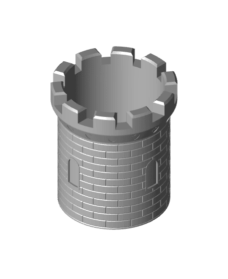 Castle Tower Pen Holder / Pen Cup 3d model