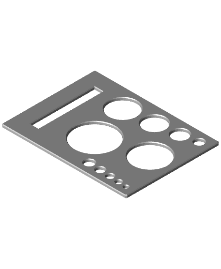 Engineering Circle Stencil with Straightedge 3d model