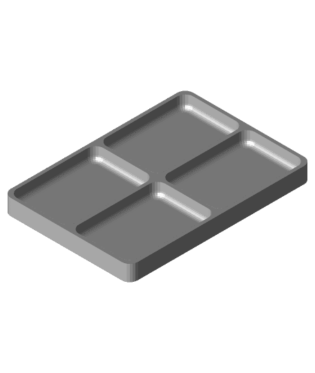 Separated Tool Bit Trays With Lids 3d model