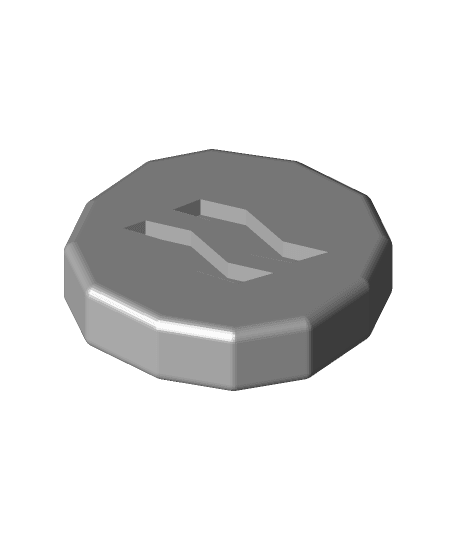 Earth Rune Magnet - Hybrid 3d model