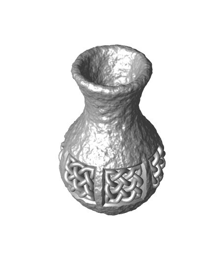 Celtic Knot Flower Vase 3d model