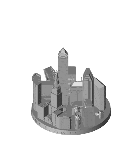 Cleveland Skyline 3d model