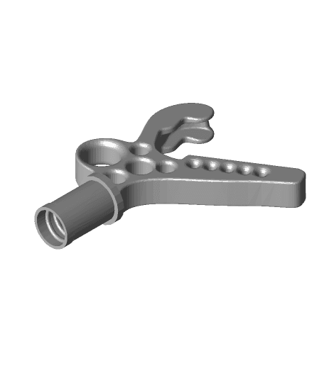Rock Climbing Stick Clip with painter pole threads 3d model