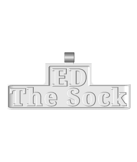 Ed The Sock pendent v1.1.stl 3d model