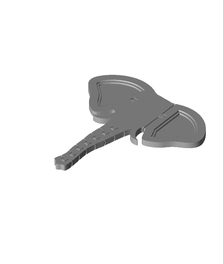 Flexi Articulated Elephant Head 3d model