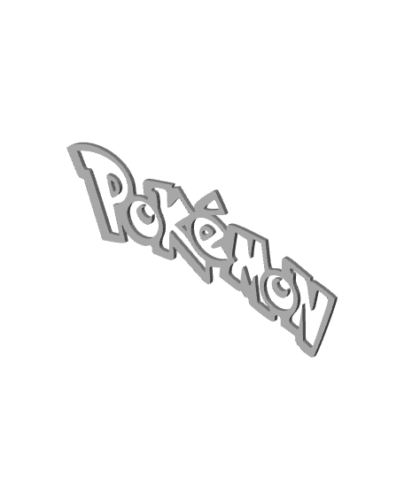 Pokemon Logo Black.stl 3d model