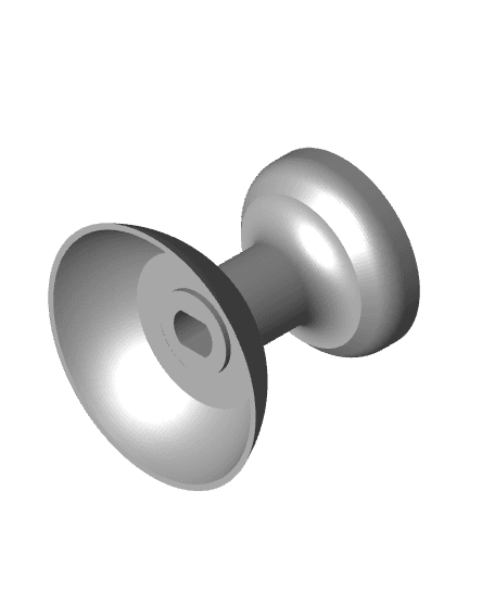 3.5 Recessed Dome [Tall Height + Thin Shaft].stl 3d model