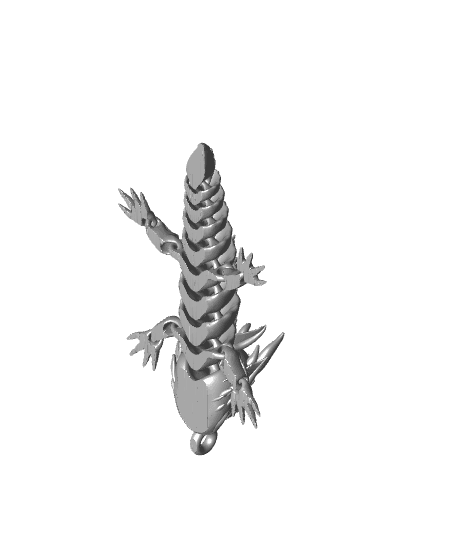 #19 Keychain - Flexi little baby dragon - 3MF File.3mf 3d model
