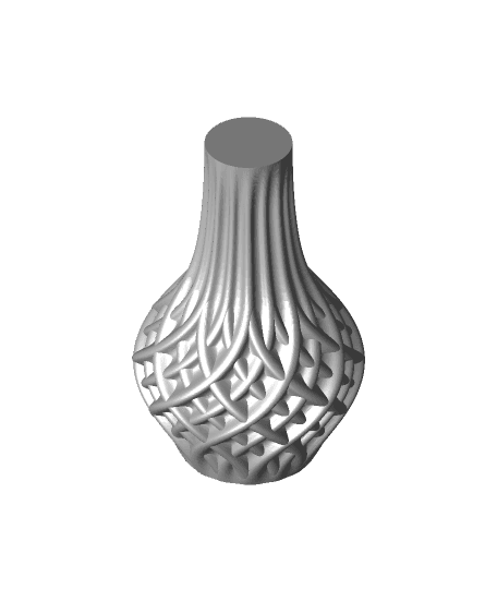 Twisted cross Vase (Vase No. 7) 3d model