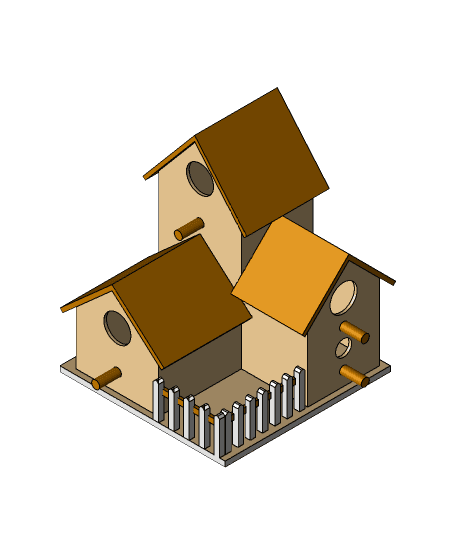 Bird house 2.x_t 3d model