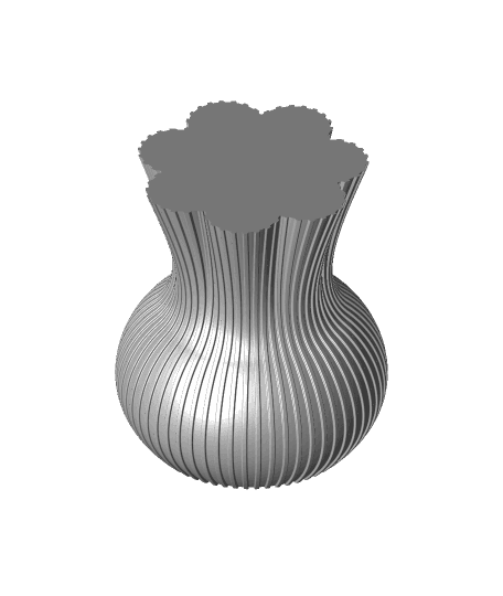 Fluted Blooming Vase Vase Mode.STL 3d model