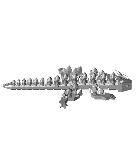 Articulated Adult Crystal Dragon.stl 3d model
