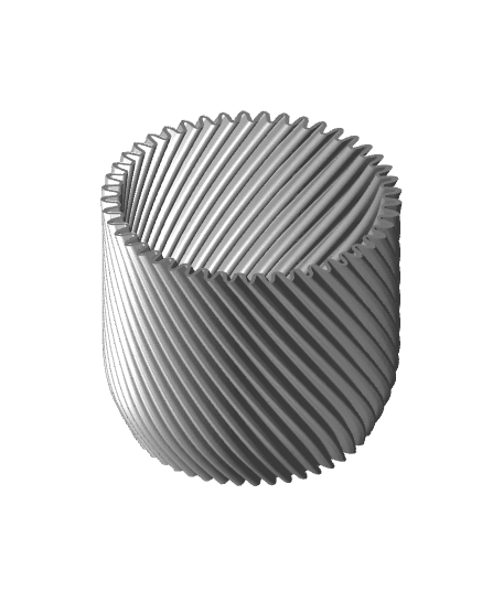 Twisted Cylinder Planter by Slimprint VM.stl 3d model
