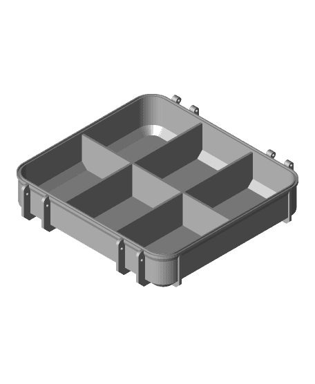 Tool Box Base with Divider 6 compartiments Frikarte3D.stl 3d model