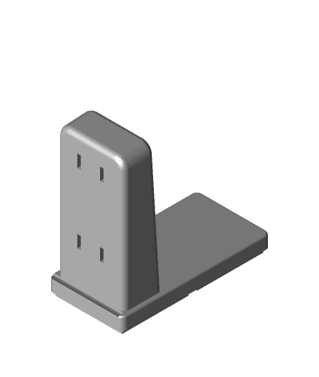 Gridfinity 2x1 Wall Adapter Tower 2 High.stl 3d model