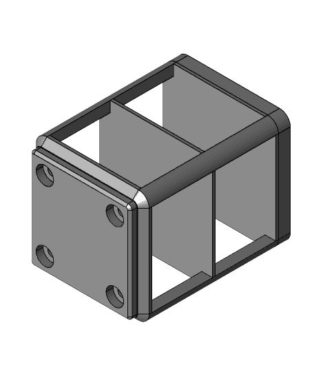 Gridfinity Hollow Riser 1x1x3 With Shelf.step 3d model