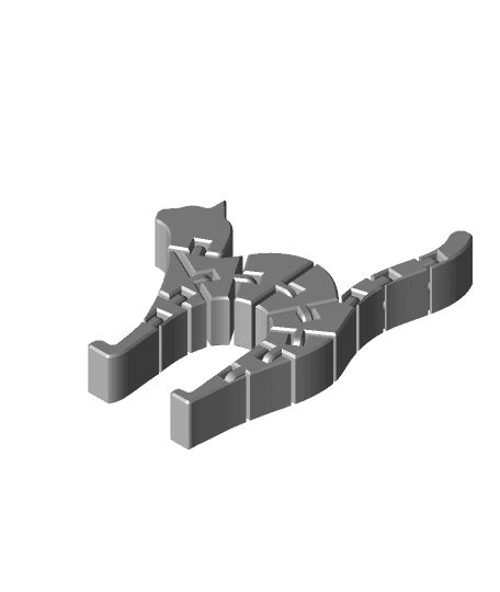 Flexi-Cat-Halloween Keychain.STL 3d model