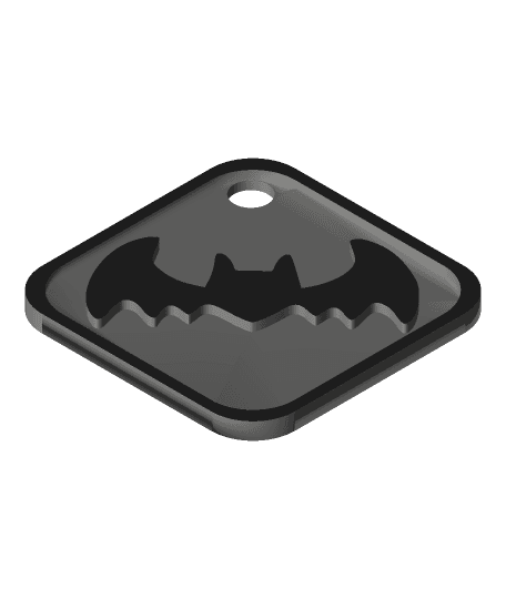 Cute Bat Keyring for Halloween 3d model
