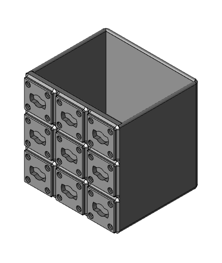 Snap lock 3x3 box.3mf 3d model