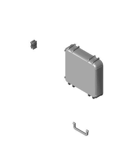 Tool Box Base with handle and latches Frikarte3D.3mf 3d model