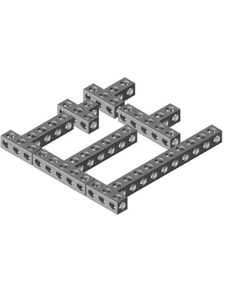 stemfie-org-essentials-14-t-shaped-beams-3d-printing-build-plate.3mf 3d model