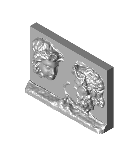 Two-sided relief 3d model