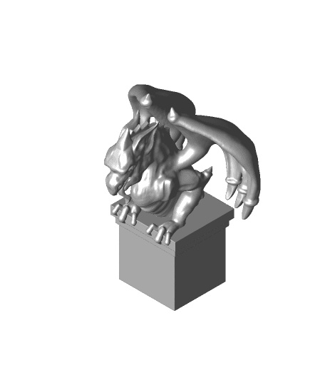 gargoyle_56mm_with_pedestal.3mf 3d model
