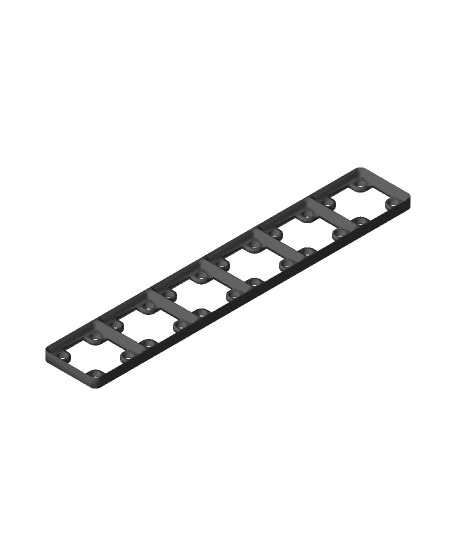 Gridfinity_Magnet_Light_Baseplate_(Press_Fit_Magnets_Remix)/gridfinity_magnet_light_baseplate_1x6_press_fit_magnets_remix.3mf 3d model