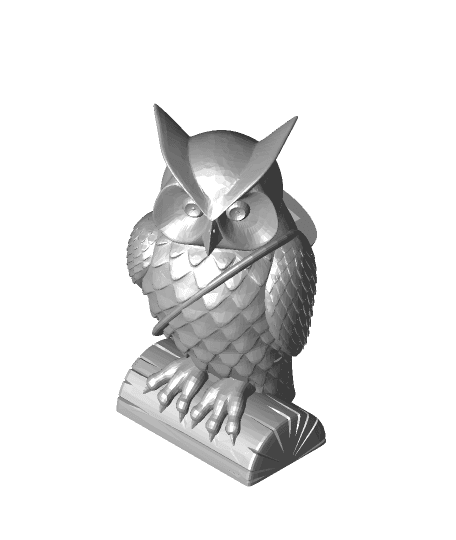 Owl_with_log.stl 3d model