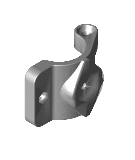 Standard clamps-require M3 hardware/Half pipe clamp 22mm diameter with hex pocket.3mf 3d model