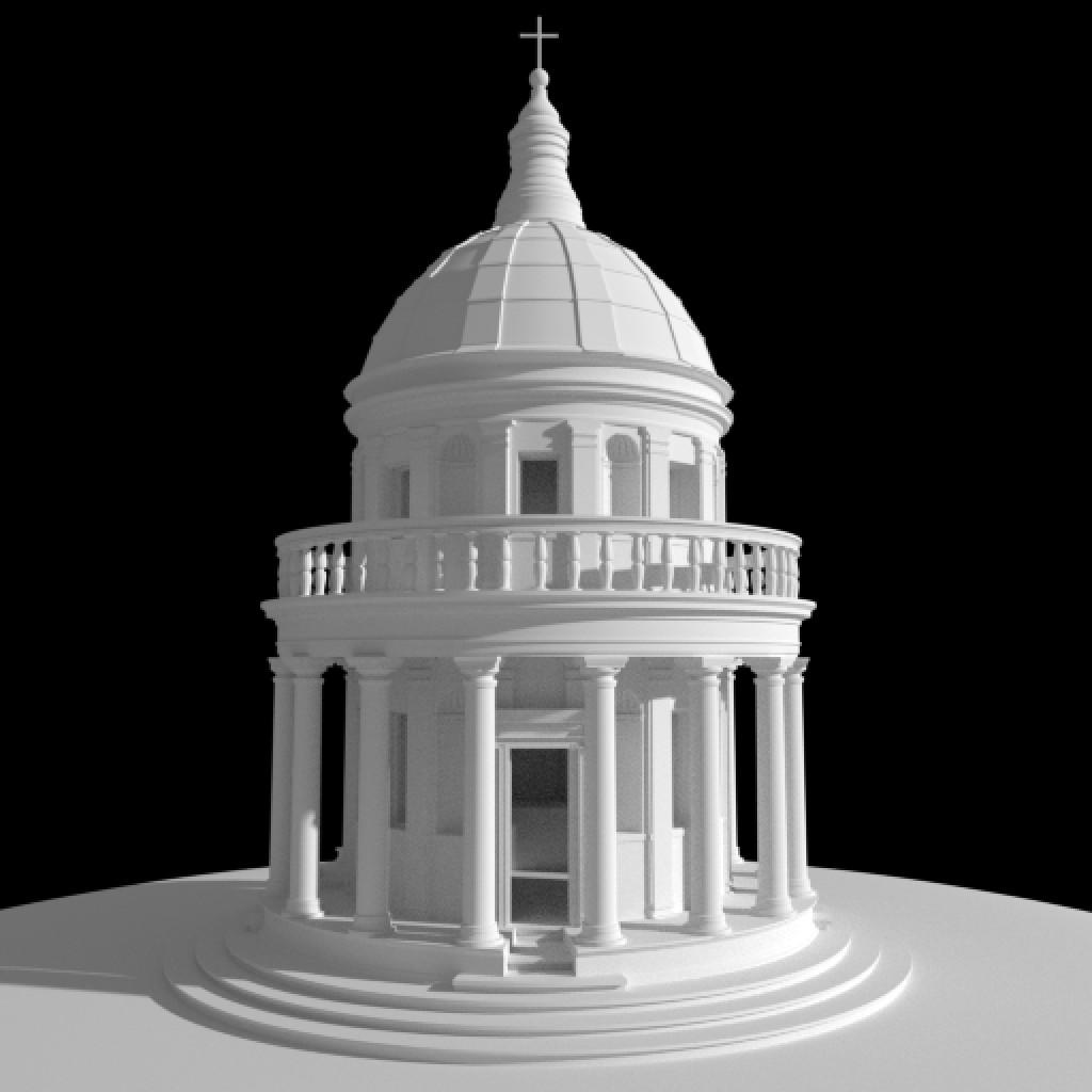 Renaissance Architecture Temple Fan Art 3d model