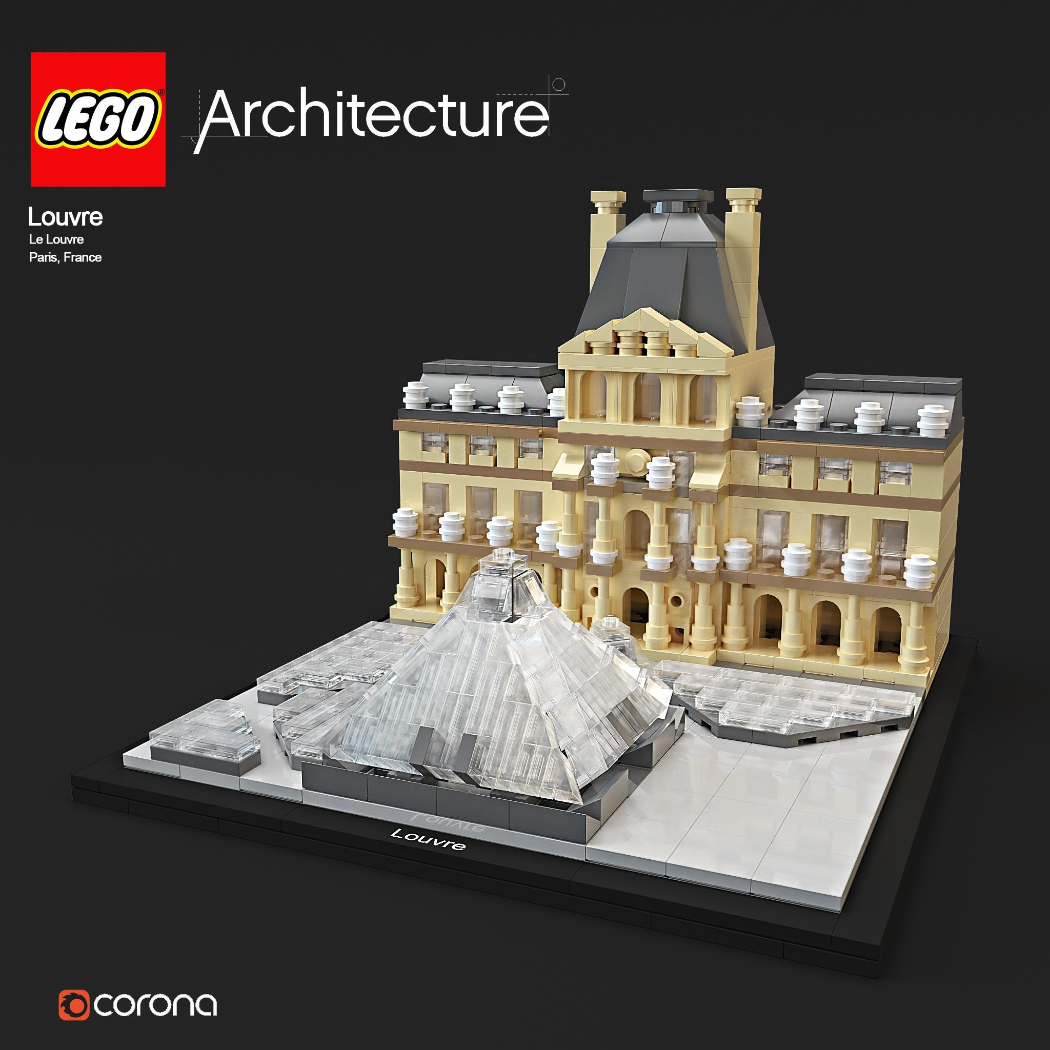 LEGO Architecture Louvre 3d model
