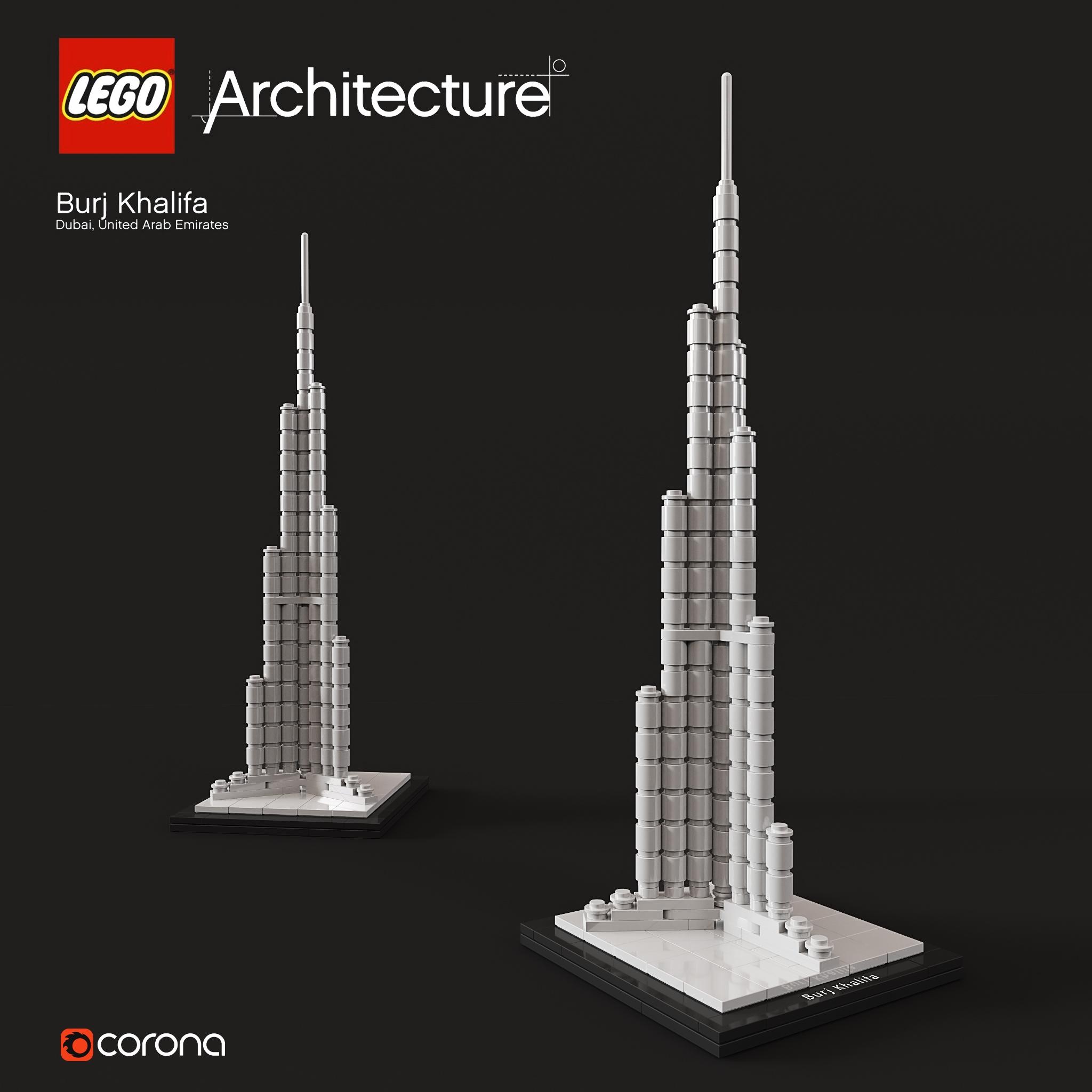LEGO Architecture Burj Khalifa 3d model