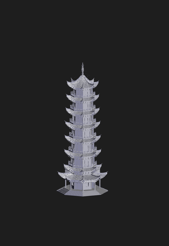 pagoda,tower,historic building,chinese architecture 3d model
