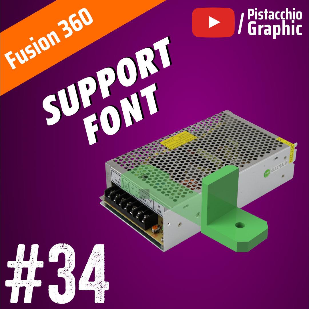 #34 SUPPORT FONT | CNC LASER | FUSION 360 | PISTACCHIO GRAPHIC 3d model