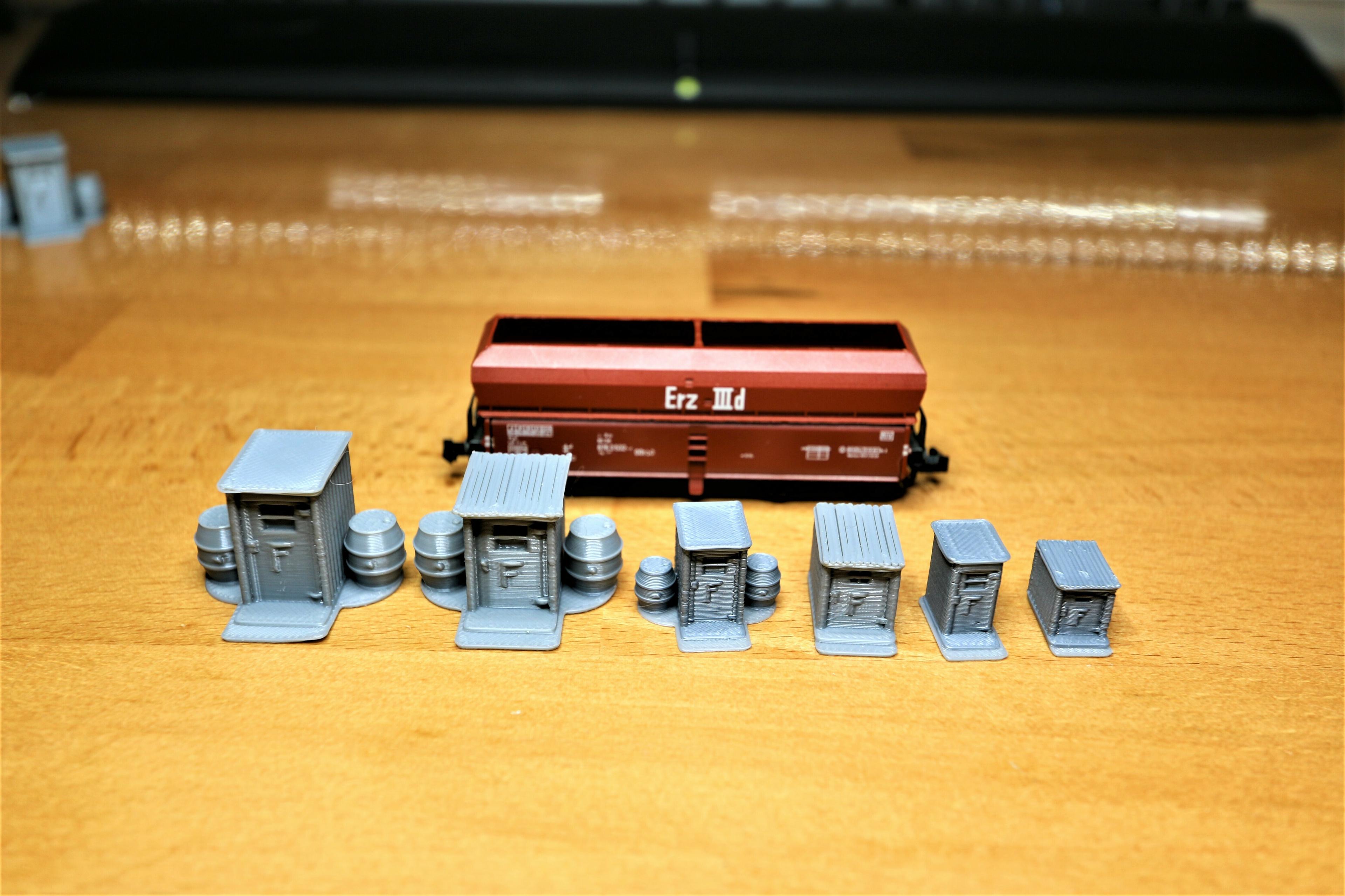 MODEL RAILROAD GAUGE N OR H0 - RAILROAD BUILDINGS 3d model