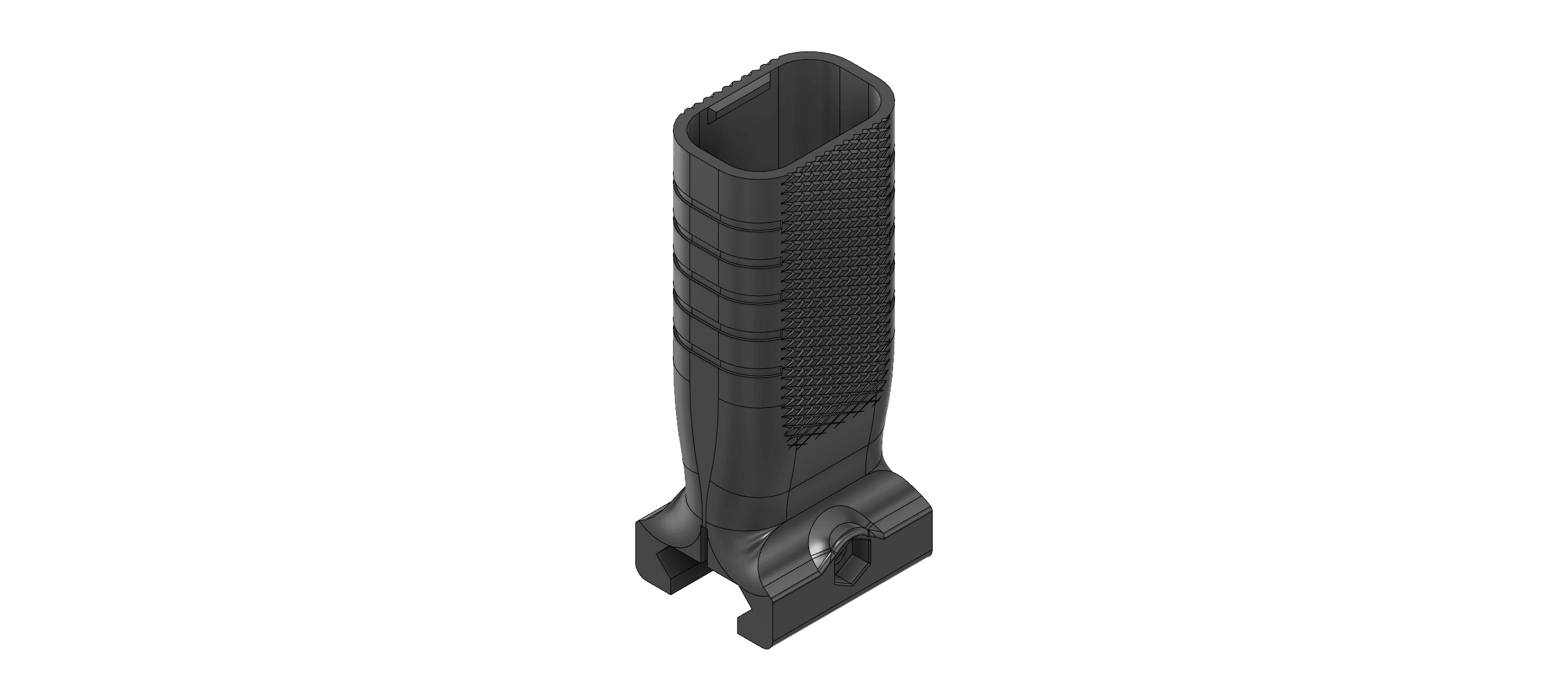 VERTICAL FRONT GRIP WITH STORAGE SPACE FOR PICATINNY RAILS 3d model