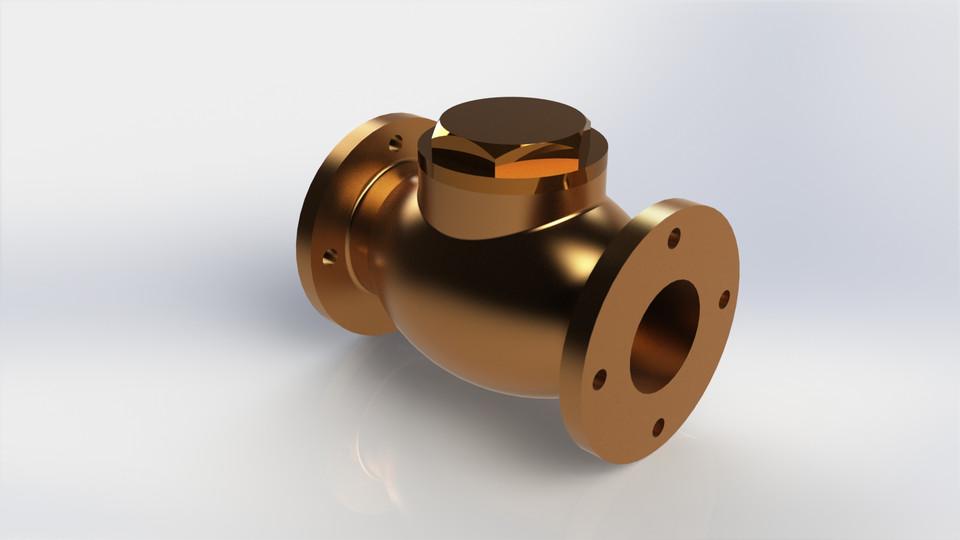 Non Return Valve - for engineering drawing course 3d model