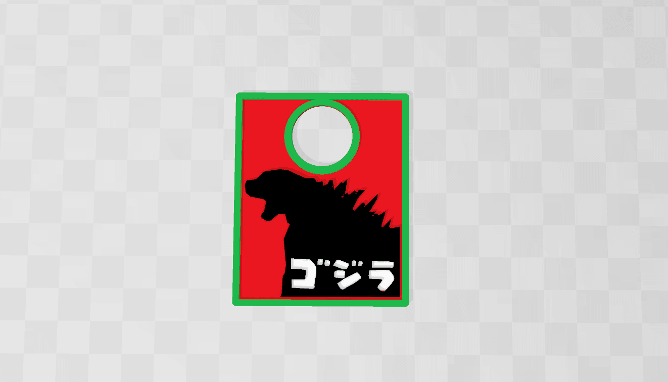 Godzilla pinball plunger cover plaque 3d model